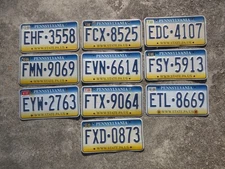 Bulk Lot of 10 Pennsylvania License Plate Plates PA Lot - ETL 8669