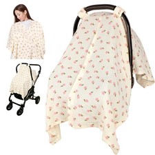 Car Seat Cover Baby Girls Boys, Summer Cotton Baby Car Seat Cover for Carseat...