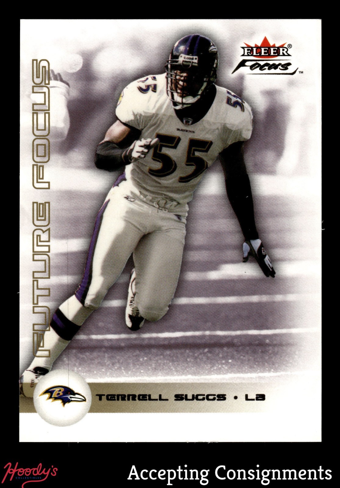 Terrell Suggs Fleer Focus #128 Anniversary Gold