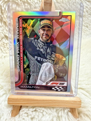 2025 TOPPS Chrome Formula 1 F1 #106 Lewis Hamilton Grand Prix Winners REFRACTOR
