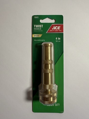 #ad Ace 4quot; Adjustable Spray Twist Hose Nozzle Solid Brass 76943 Heavy Duty $9.99