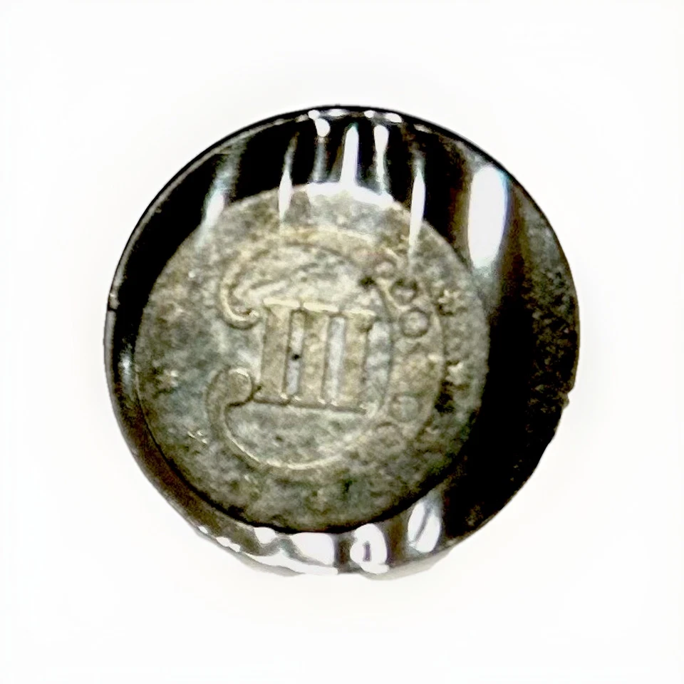 1853 Three 3 Cent Silver Coin - Image 2 of 2