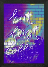 Coffee Pop Art Framed Wall Art Poster Canvas Print Picture