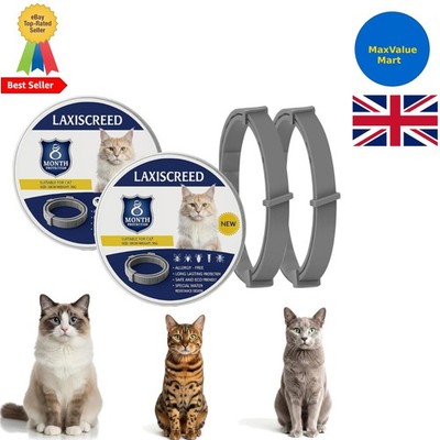 2er Pack Katzenhalsband zur Vorbeugung von Infektionen, mit natürlichen ätherischen Ölen -...