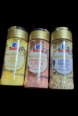 McCormick Bridgerton Finishing Sugar x3 - Lemon, Strawberry, Lavender 3oz each