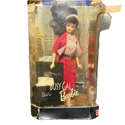 VTG 1995 Mattel 1960 Limited Edition Reproduction Busy Gal Barbie Doll 13675
