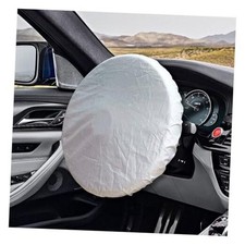 Car Steering Wheel Cover Sun Shade, Anti-Heat Steering Wheel Protector, Silver