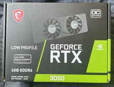 MSI GeForce RTX 3050 LP E 6G OC Graphics Card NVIDIA 6 GB GDDR6 Low Profile