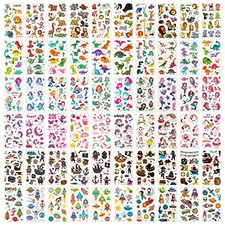 Habett Temporary Tattoos for Kids, 60 Sheets Mixed Styles Temporary Tattoos