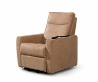 Elektrischer Relaxsessel Fernsehsessel Beige Stoffbezug Verstellbar
