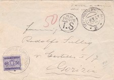 storia postale regno TASSAZIONE GUERRA di SPAGNA -Ufficio Postale 6