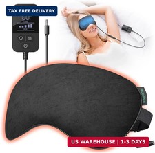 Heated Eye Mask - Rechargeable Electric Eye Mask for Dry Eyes, 2500 mAh Large Ba