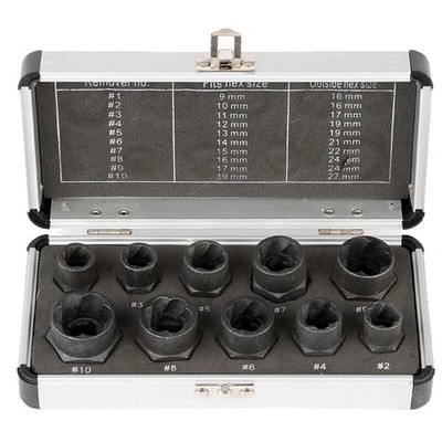 Reverse-Thread Socket for Damaged and Rusted Nuts Wire Extraction Tool