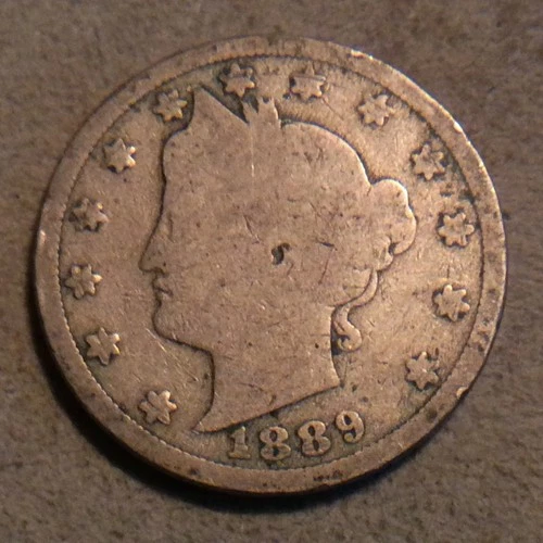 Photo of a 1889-P Liberty Nickel from an eBay sale