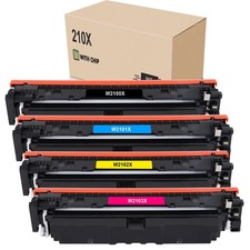 4-Pack W2100X High Yield Toner for HP 210X LaserJet Color Pro 4201 MFP 4301fdw