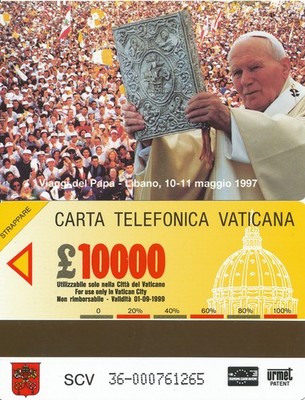 Vatikan - SCV-36 ''Pope's Travel - John Paul II in Lebanon'' VOLL - 29.900 Ex.