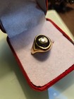 Unisex 9k Yellow Gold Antique Vintage Bloodstone Signet Ring Size 8.25 — photo 5