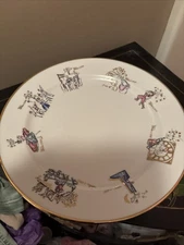 ROSANNA 2 LARGE PLATES NEW YEARS 12" ROUND. 1900-2000 Made in Italy