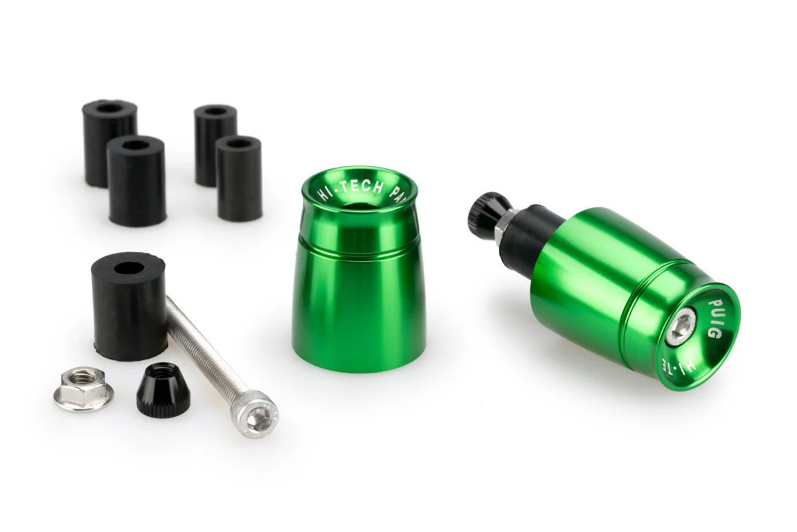 Puig Sport Universal Bar Ends - Fits Hollow Bars | Green