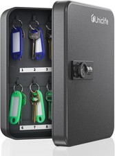 20 Position Key Cabinet with Combination Lock Resettable Black Digital Securi...