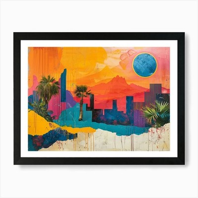 ''Las Vegas'' Kunstdruck gerahmt Wandbild Poster Leinwanddruck Bild