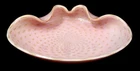 MCM Alfredo Barbini Murano Italy Pink Gold Bullicante Shell Art Glass Bowl