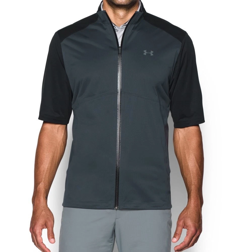 BNWT UNDER ARMOUR Golf Storm 3 Waterproof 1/2 Sleeve Jacket Stealth Gray size S