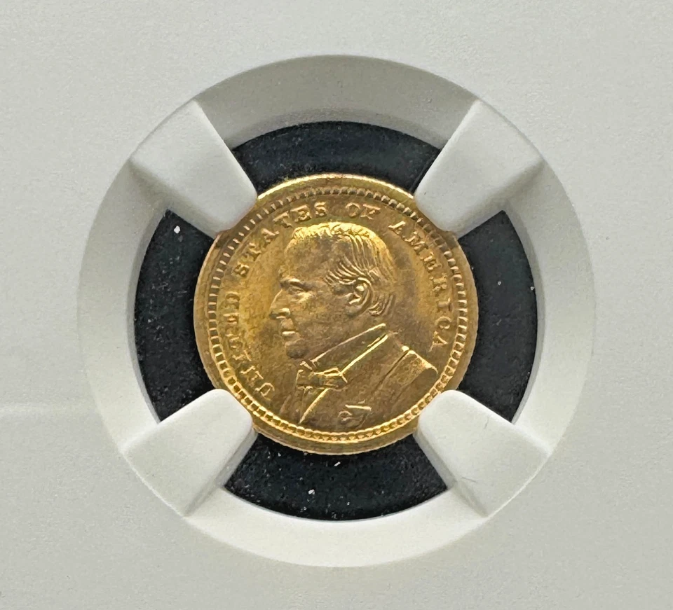 1903 McKINLEY LOUISIANA PURCHASE COMMEMORATIVE GOLD DOLLAR NGC MS67 09XEGA25 - Image 2 of 4