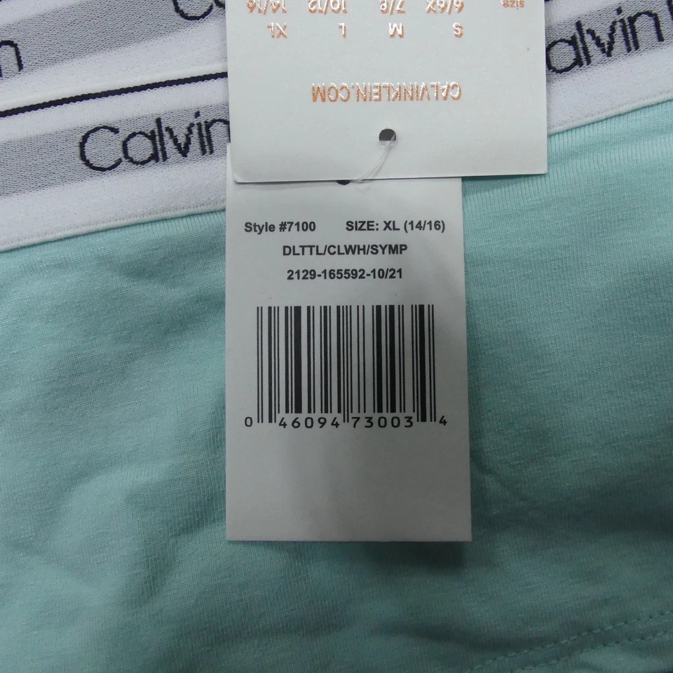 Calvin Klein Underwear Girls Extra Large 14/16 Blue White Hipsters 3 Pairs - Image 3 of 4