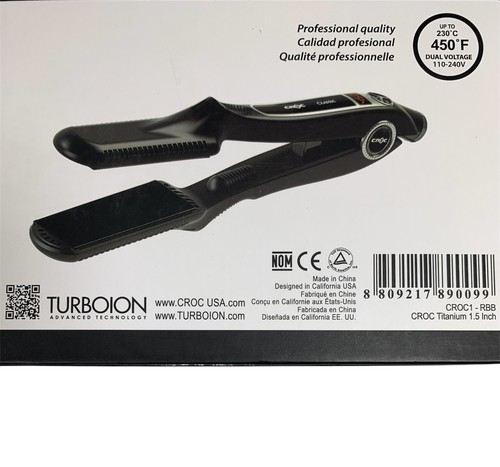 Croc Titanium 1.5 Inch Professional Flat Iron New Open Box - Picture 3 of 4