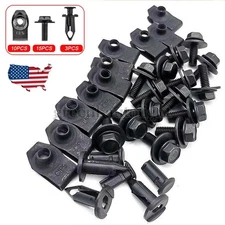 28pc Car Engine Splash Shield Bumper Body Bolts Screw U Nut Clips Rivet Fastener
