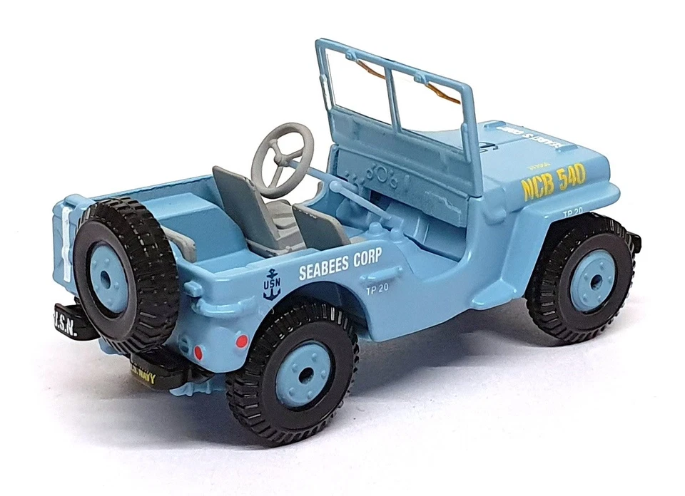 Corgi Military Legends CS90633 - Willys Jeep SeeBees US Navy - Lt. Blue - Image 2 of 4