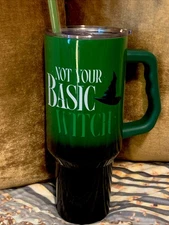 Universal Wicked Elphaba 40oz Tumbler “Not Your Basic Witch” NEW