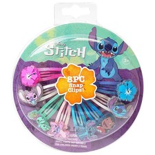 Disney STITCH 8PC Hair Snap Clips for Girls Age 3 