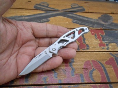 Gerber Mini Paraframe Knife Frame Lock Plain Edge Blade