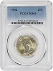 1932 Washington Silver Quarter MS63 PCGS