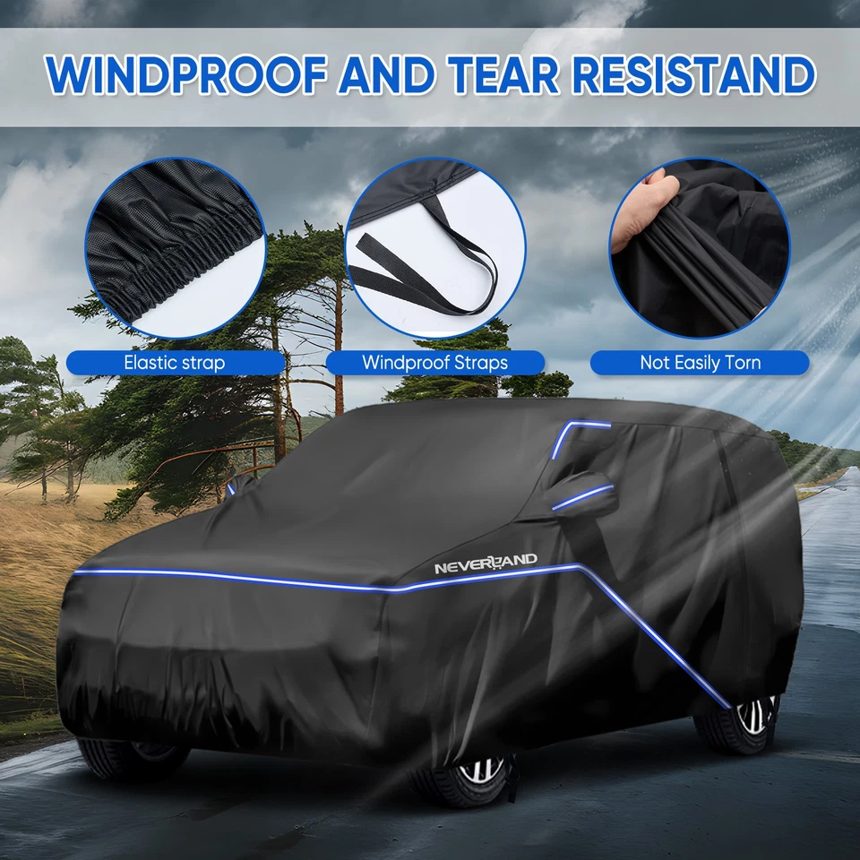 X-Large SUV Capa de Carro Externa Impermeável Poeira Sol Neve Proteção Para Acura MDX - Imagem 4 de 4