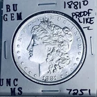1881 O BU GEM MORGAN SILVER DOLLAR UNC MS+++ U.S. MINT RARE COIN 7251