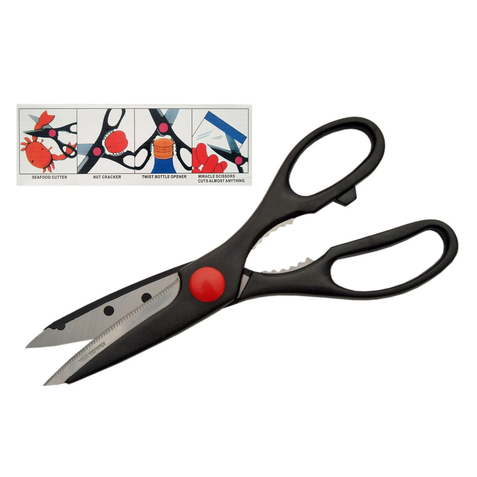 9.5" Kitchen Shears Stainless Steel Heavy Duty Poultry Herb Scissors Multipurpos
Opens in a new wind