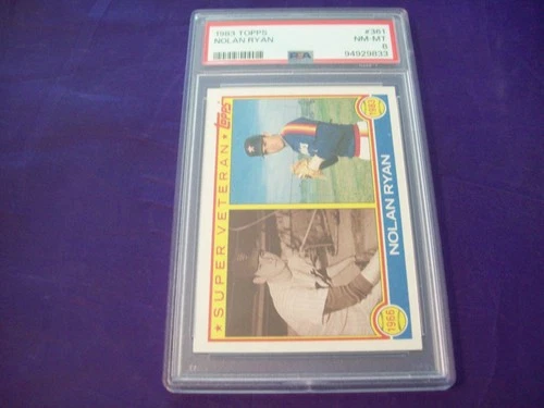 1983 TOPPS #361 NOLAN RYAN (SUPER VETERAN) PSA 8