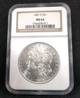 1881 S  S$1 Morgan Silver Dollar NGC MS 64 #7452