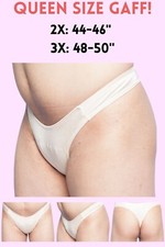 QUEEN SIZE Gaff Panties For Crossdressing, Trans-Women Tucking Panties NUDE