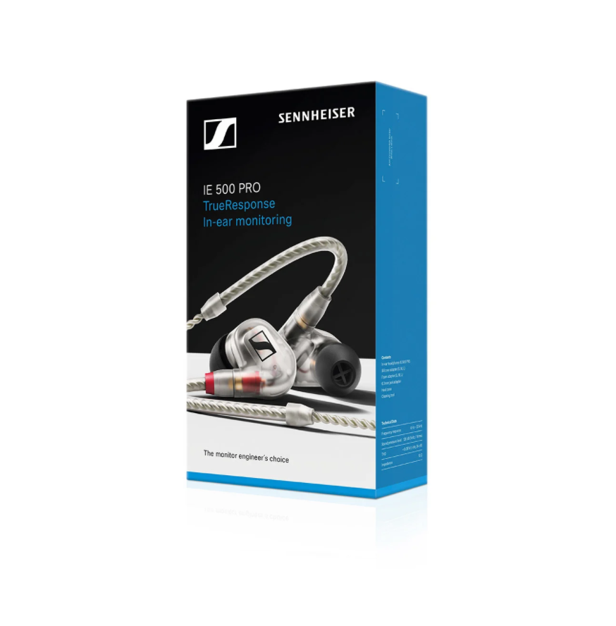 New Sennheiser IE 500 Pro In-Ear Monitoring Headphones (Clear) In 