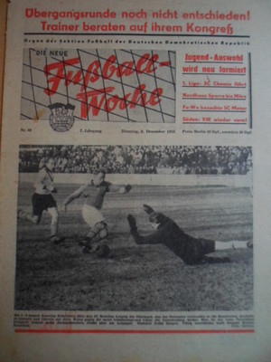 FUWO 49 - 6.12. 1955 * Emp. Rostock-Vorwärts 4:1 Zwickau-Erfurt 4:1 CCCP-Team BL