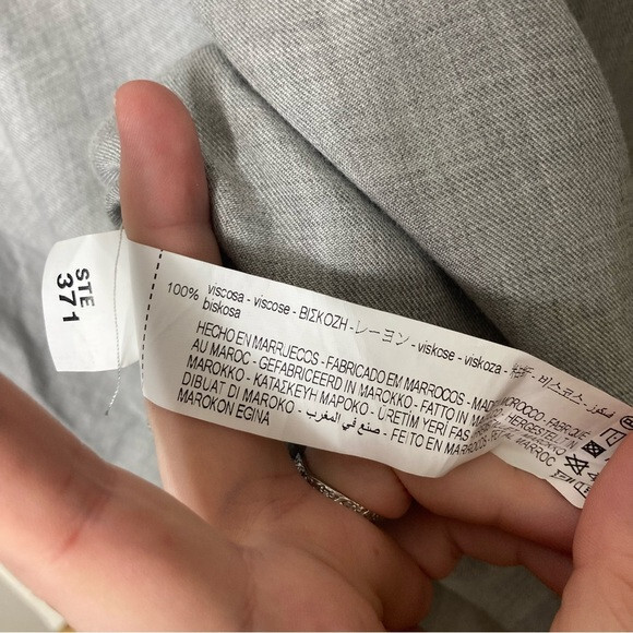 Zara basic light gray popover loose button up wom… - image 10