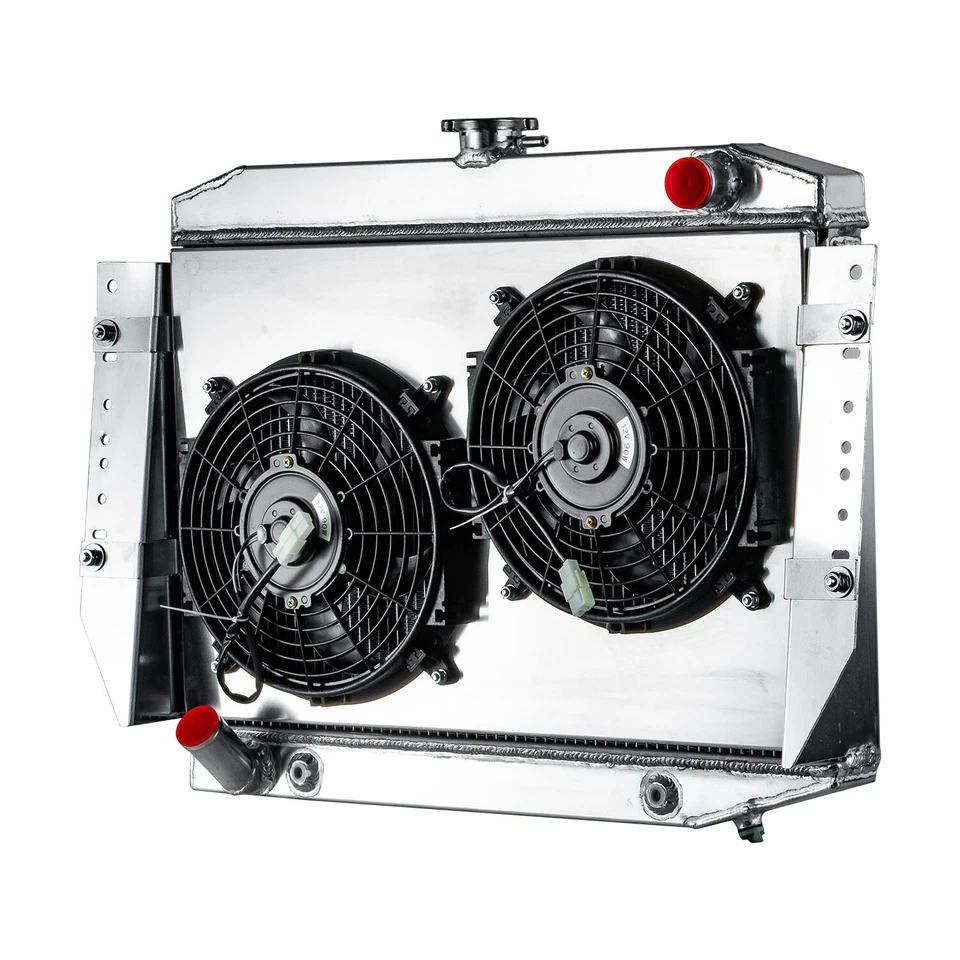 CC441 3 Row Radiator+Shroud Fan For 1972-79 Jeep Cherokee Wagoneer J10 J20 J4500 Foto 2 de 4