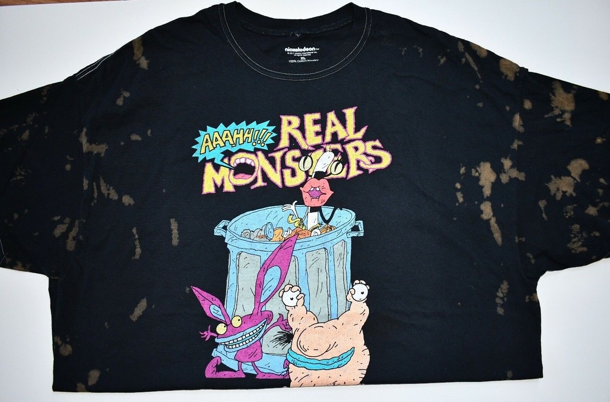 Men's Distressed Real Monsters Nickelodeon Oblina Ickis Krumm