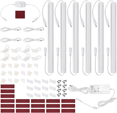 Kitchen under Cabinet LED Lighting Kit, Super Bright, 6 PCS 12 Inches Light Bars