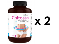 (Einheit/0,13€) 2 X Vitadiet Chitosan + Chrom 2 X 120 Kapseln D/S