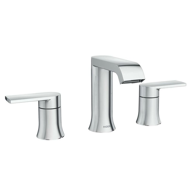 Moen Monticello Widespread Bathroom Faucet Chrome And Brass For